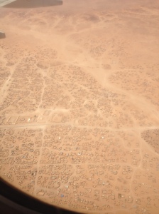 View of Tindouf from the plane.